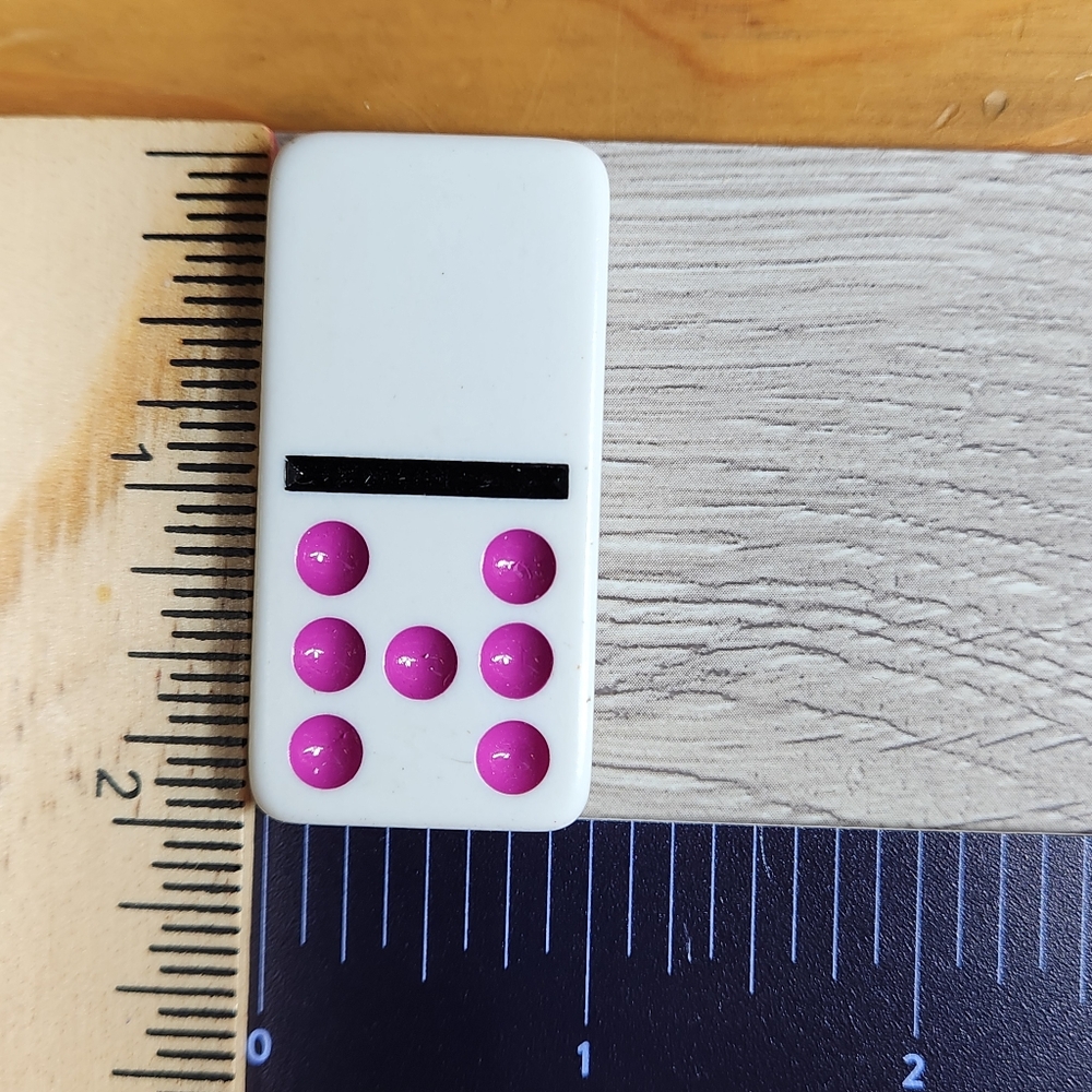 Blank:7 Replacement Dominoes Large Dot Shiny Color 2x1x⅜  $1 Each in a Bundle